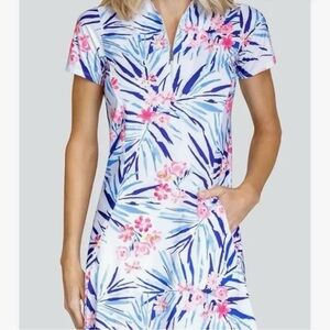 Tail Blue and Pink Floral Coverup Dress